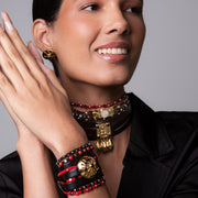 Leather Ganesha Choker