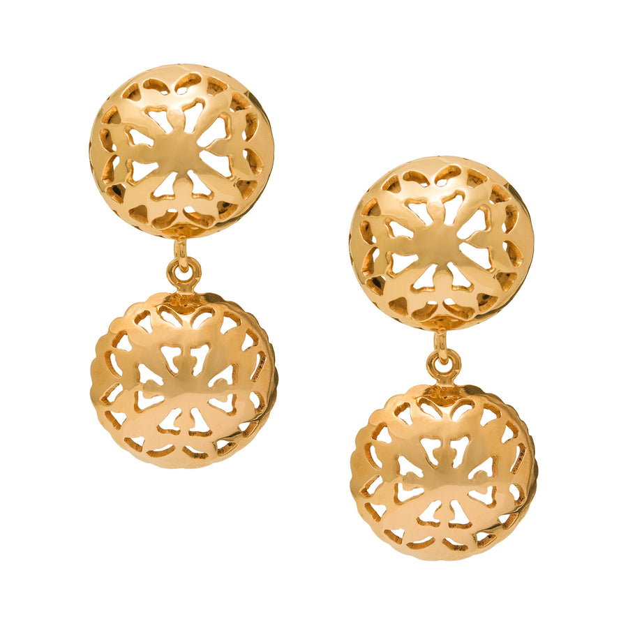 Double Solid Solar Core Earrings