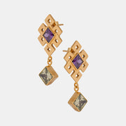 Endless Knot Double Stone Earrings