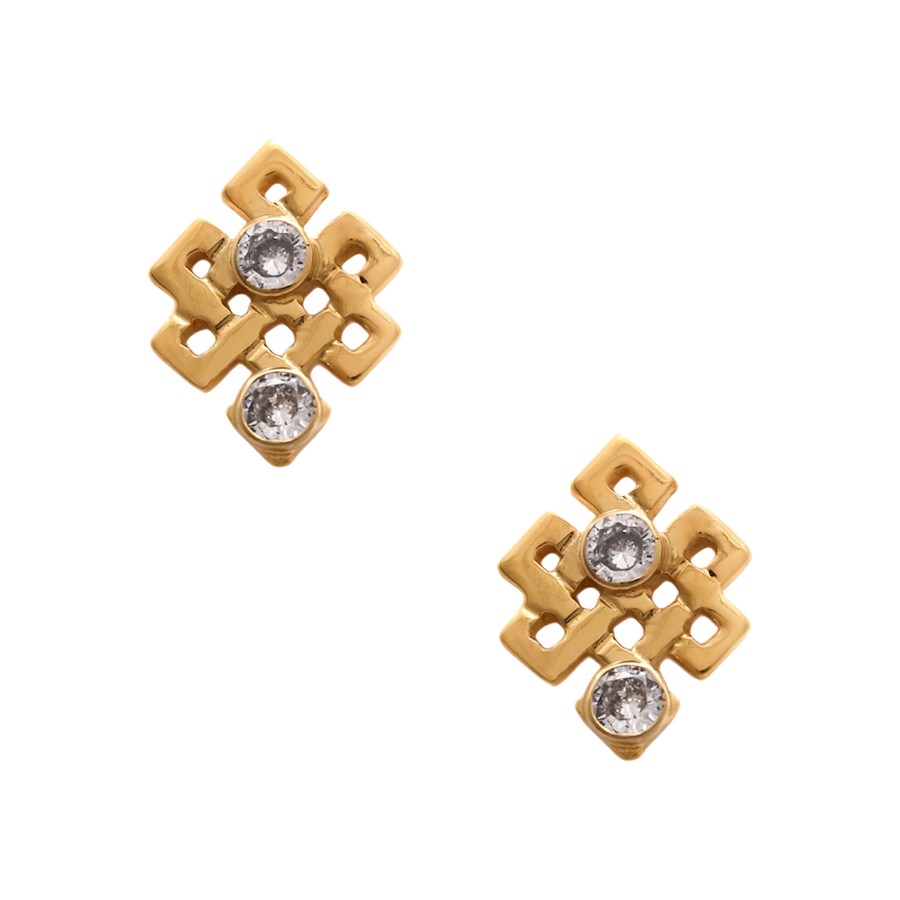 Mini Endless Knot Stud Earrings