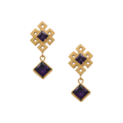 Endless Knot Double Stone Earrings