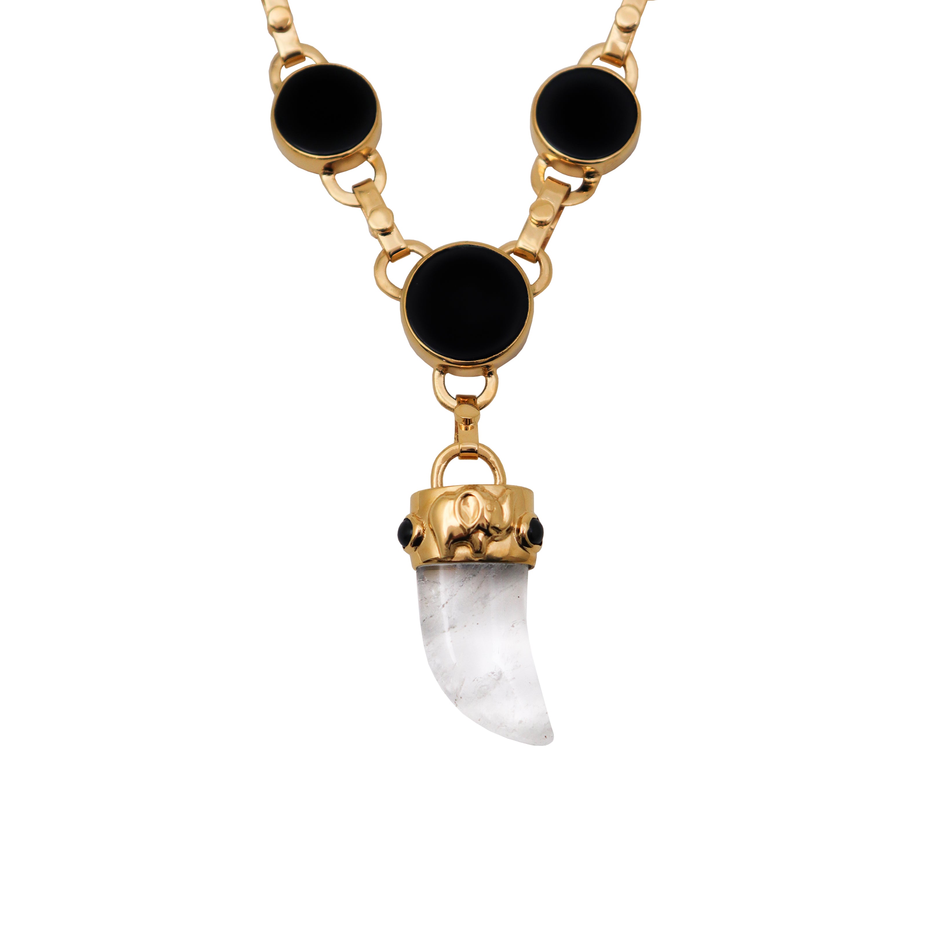 Majestic Curve Long Necklace Circle