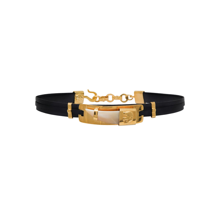 Majestic Curve Leather Choker