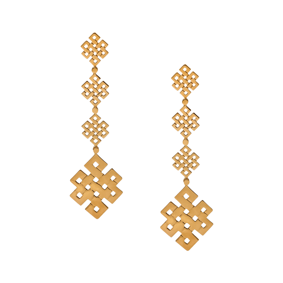 Maxi Endless Knot Triple Solid Earrings