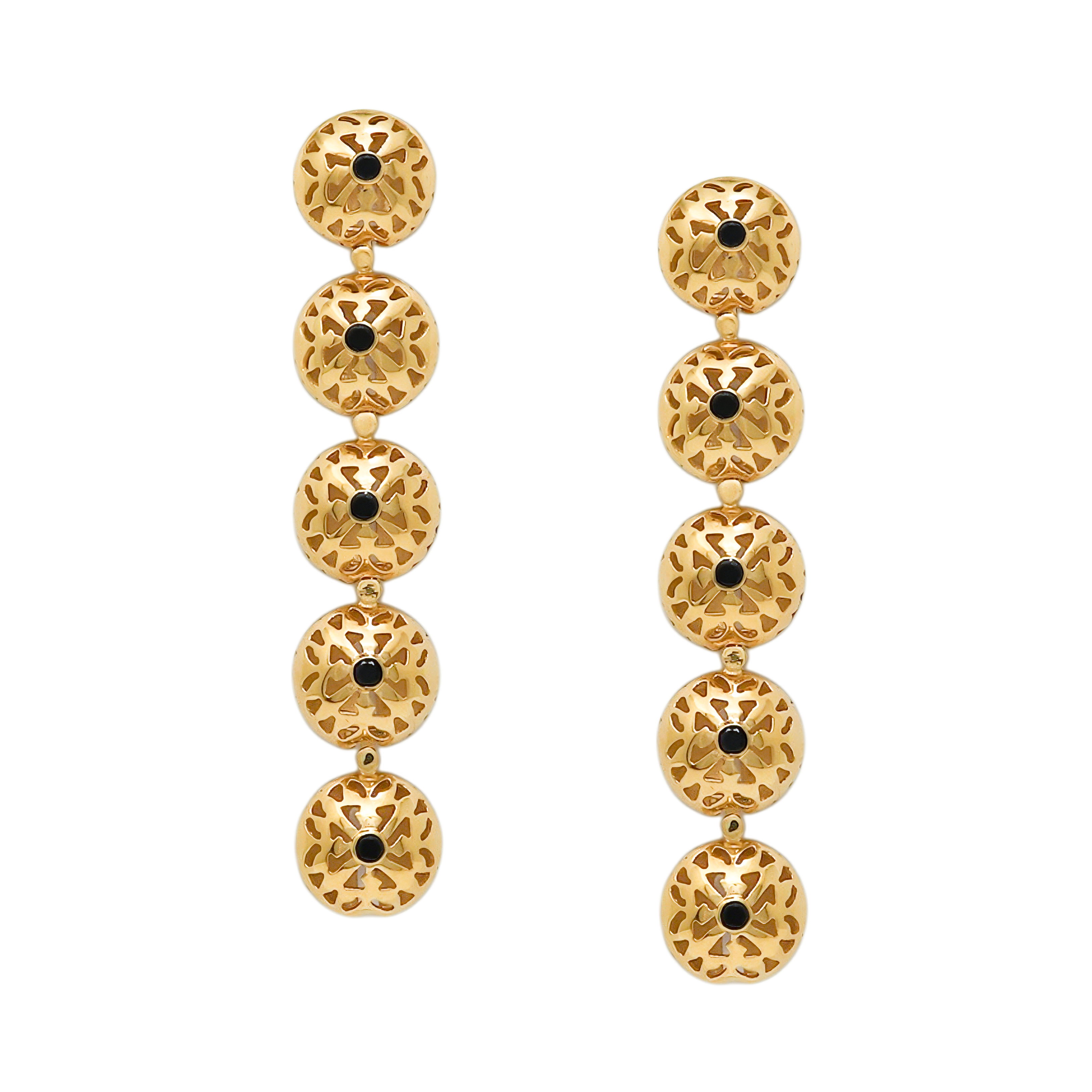 Solar Core Extended Earrings W/Stone