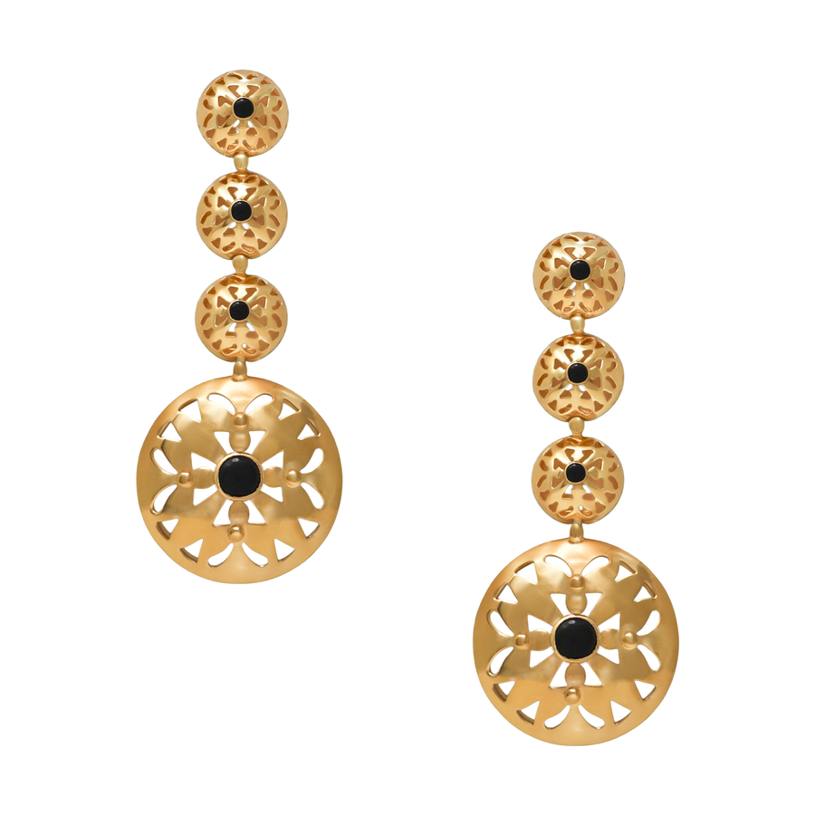 Maxi Solar Core Extended Earrings W/Stone