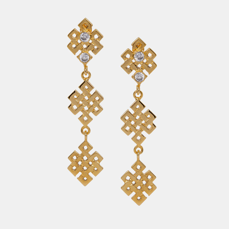 Triple Endless Knot Earrings